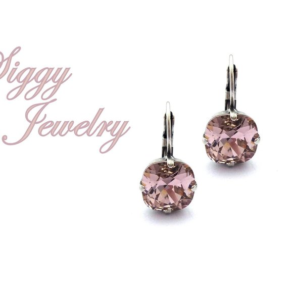 Swarovski® Crystal Earrings, Vintage Rose Drops - Picture 1 of 7